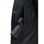  2015 New fashion Sleeveless Leather Biker Vest with Gun Pocket for mens 